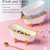Abay Ceramic Bathtub-shaped Dessert Bowl
