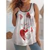 New Retro Floral Stripe 3D Print Tank Top Summer Women Streetwear Y2k Tops Oversized Vest Off Shoulder Sleeveless Woman Camisole