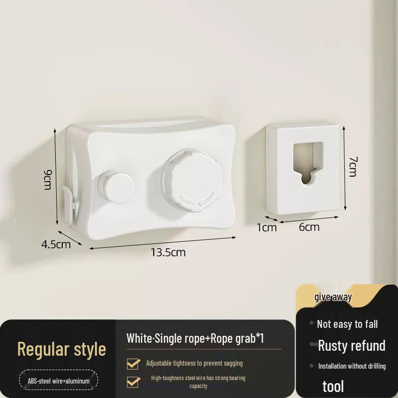 

Выдвижная комнатная бельевая веревка - Сушилка из стальной проволоки без перфорации для балкона и ванной комнаты