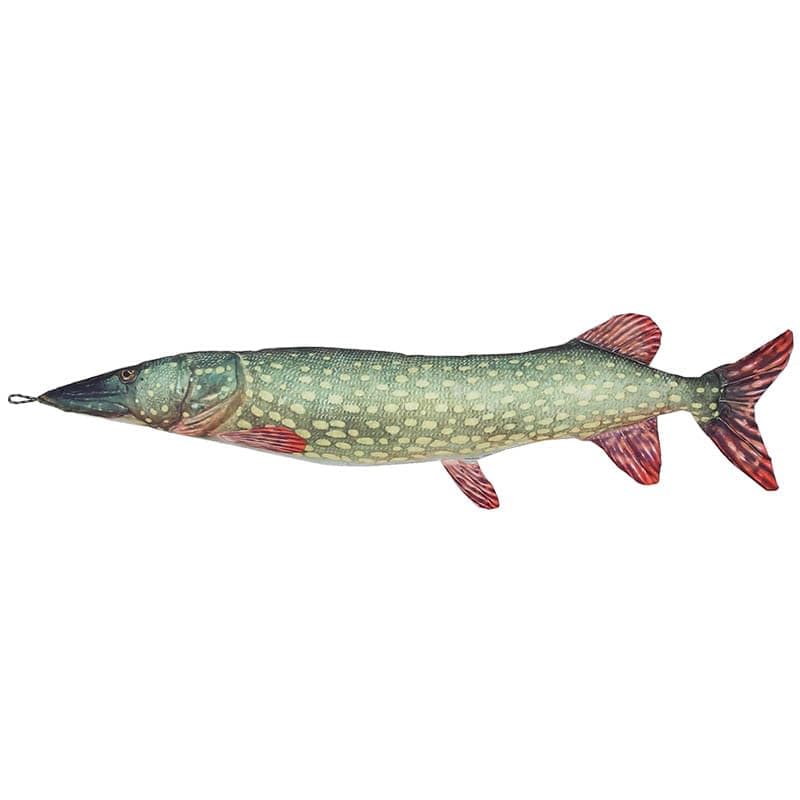 Dulton Fishes Pike 85 Fish Cushion for Everyday Life Large Body Pillow Marine Life Nordic Lucius FISHES Total Length 85cm Gädda/Pike/Esox Y-0511