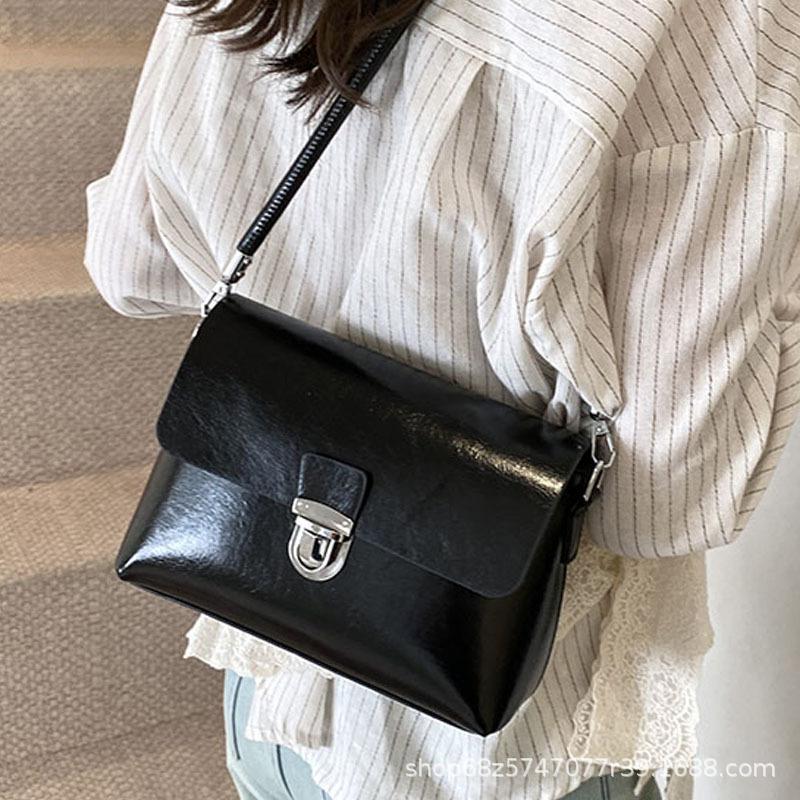 Premium Temperament Light Luxury Korean Version Briefcase New Versatile Commuting Simple Solid Color Shoulder Messenger Bag Women