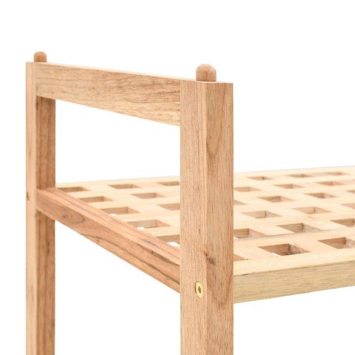 VidaXL Shoe Rack Solid Walnut Wood 69 X 26 X 81 Cm 247103
