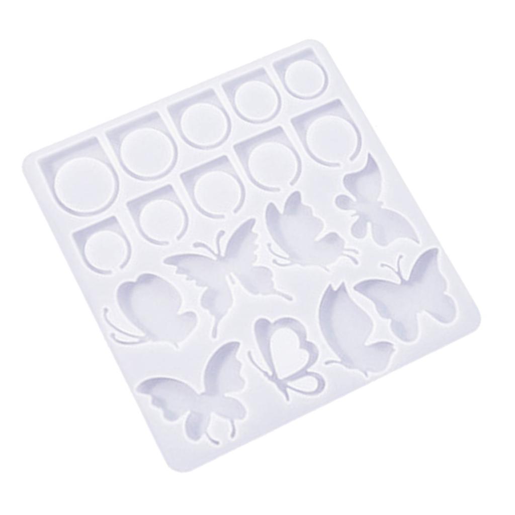 Creative DIY Silicone Ring Molds Stylish Silicone Rings Molds with Charistmas Patterns for Resin Jewelry Making