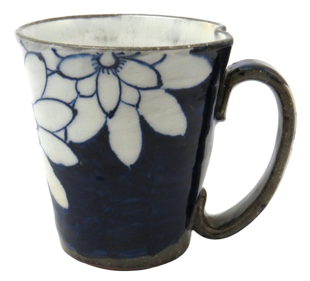 Tateyamado Hasami-Ware Fukusho-Ofen dahlienblau handbemalte Tasse,