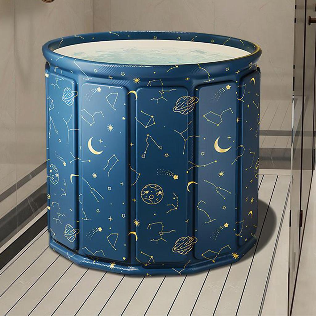 Folding Adult Bath Tub Household Thickened Insulated Bathtub Portable Round Enlarged Bathing Bucket Foldable Bathroom SPA Bucket