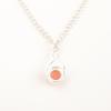 Rare Peach Moonstone Gemstone 925Sterling Silver Jewelry Handmade Round Pendant CP-25-21