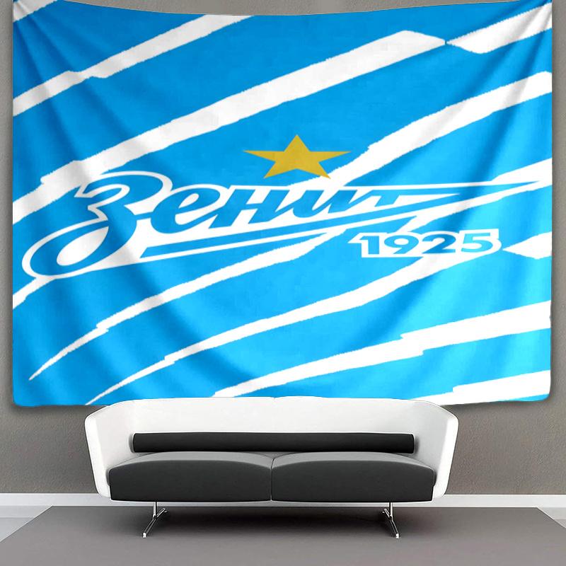 Football Club Emblem Printed Tapestry, Fabric Tapestry Wall Hanging Decoration for Bedroom, Living Room, Dorm Room Home Party Fan Gifts