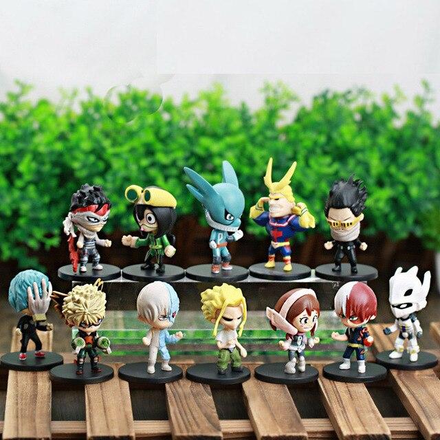 6pcs /Set Anime My Hero Academia Figure Izuku Midoriya Shouto Todorok Uraraka Bakugou Katsuk Hero Academ Pvc Action Model Toys