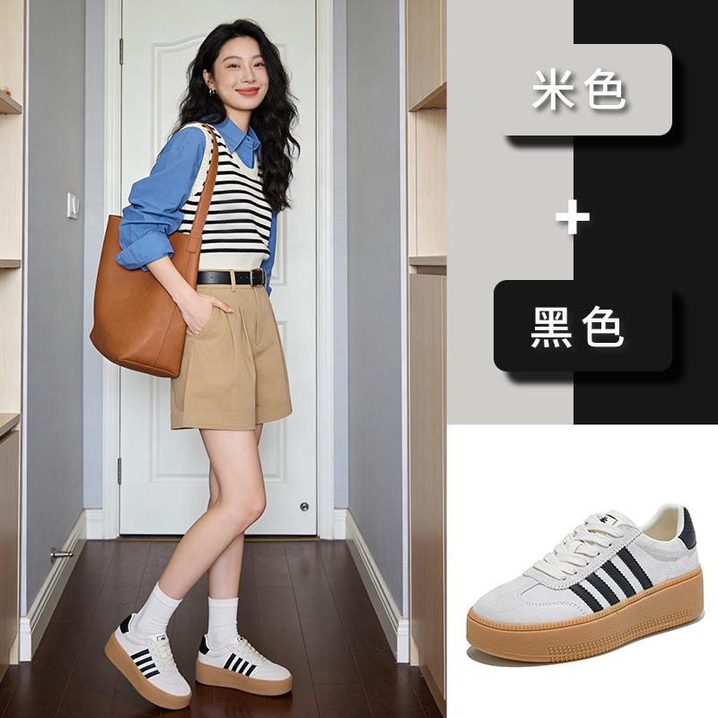 Leder Deutsche Trainingsschuhe Damen Frühling Neu Plateau Sport Forrest Gump Schuhe Trendig Cool Damen Schuhe Lässig Vielseitig Schuhe Kinder