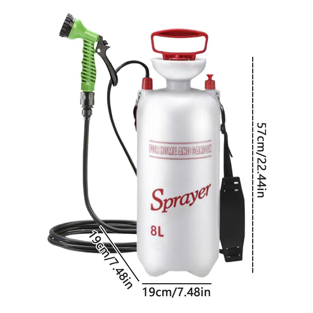 Outside Shower Camping Shower Pump 8l Bathing Faucet Multi-functional Sprayer for Camping Backpacking Hiking Hospital Hotel