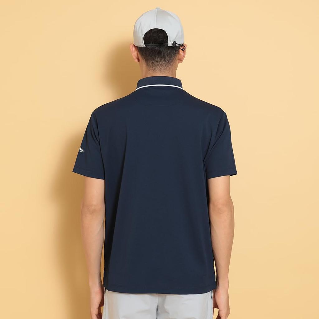 Short Sleeve Polo Shirt Quick UV Golf C25134101 3L [Callaway] Men's (Sweat Wicking, Drying, Protection) / / 1120_Navy