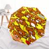 Rilakkuma,Bear Automatic Folding Umbrella Simple 8 Rib Design, Bright Cartoon Pattern, Durable Iron Frame, Suitable For Travel, Outdoor, Bea