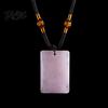 Healing Energy Stone Necklace Natural Crystal Pendant Necklace, with Adjustable Braided Rope, Polished Fake Gemstone Jewelry for Men Women