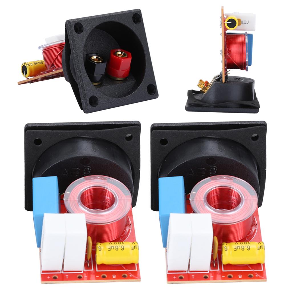 2PCS D222 High Low Frequency Divider Convenient Using Crossover Filter with Wire Box