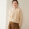 Women's Hooded Cashmere Sweater: Long Sleeve, Thick, Warm, Autumn/Winter Knit, Loose Fit Pullover.