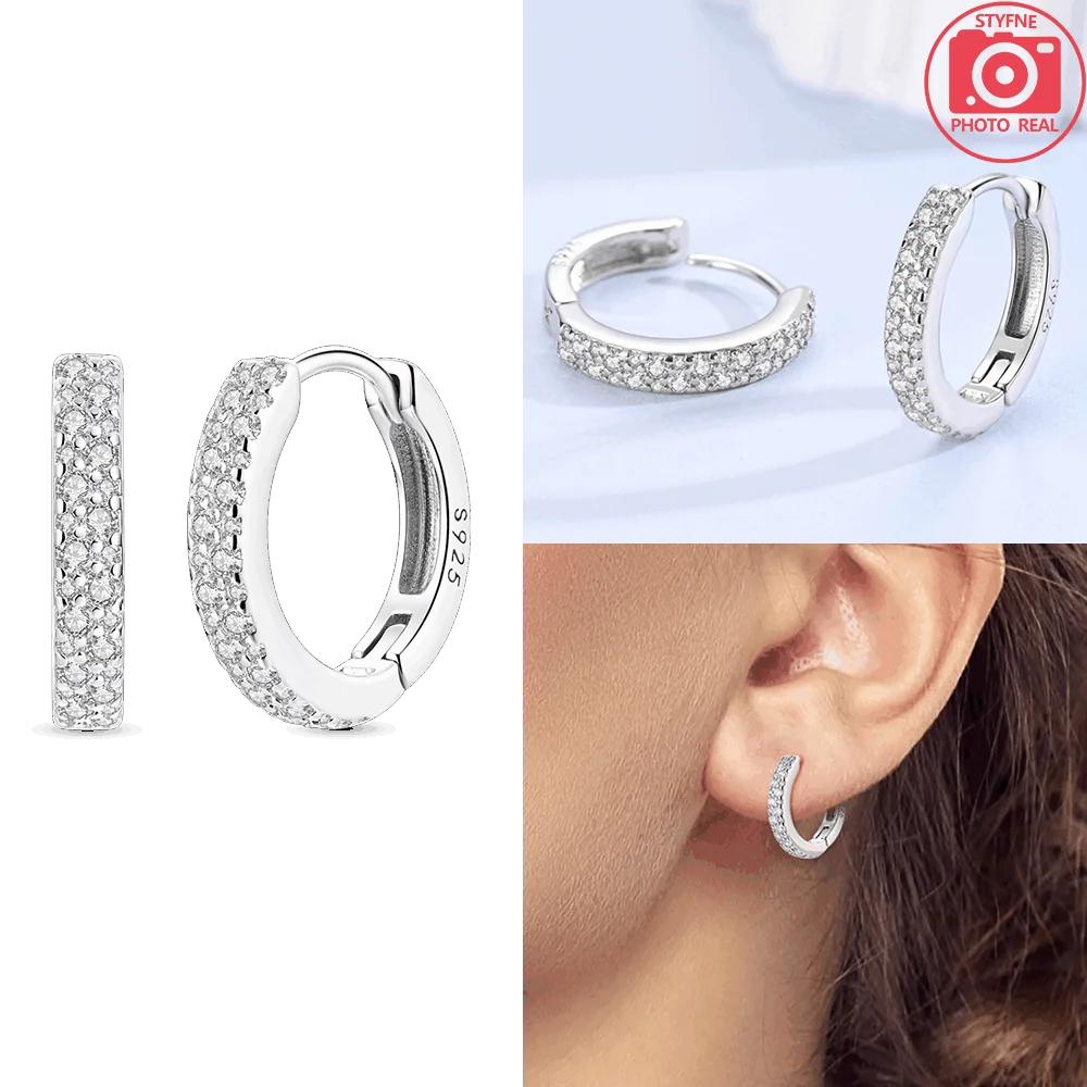 Infinity Symbol Womans Earring Authentic Copper Shining Zircon Earring Geometric Heart Earring Jewellery Women Valentines Gift