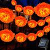 LED Garland Lights 5 Ft Orange Marigold for Day of The Dead Halloween Diwali Holiday Party Home Decoration Christmas Supplies