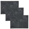 3Pcs Cutting Mat A4 Black Model Cut Pad Paper Rubber Stamp Engraving Scale Board