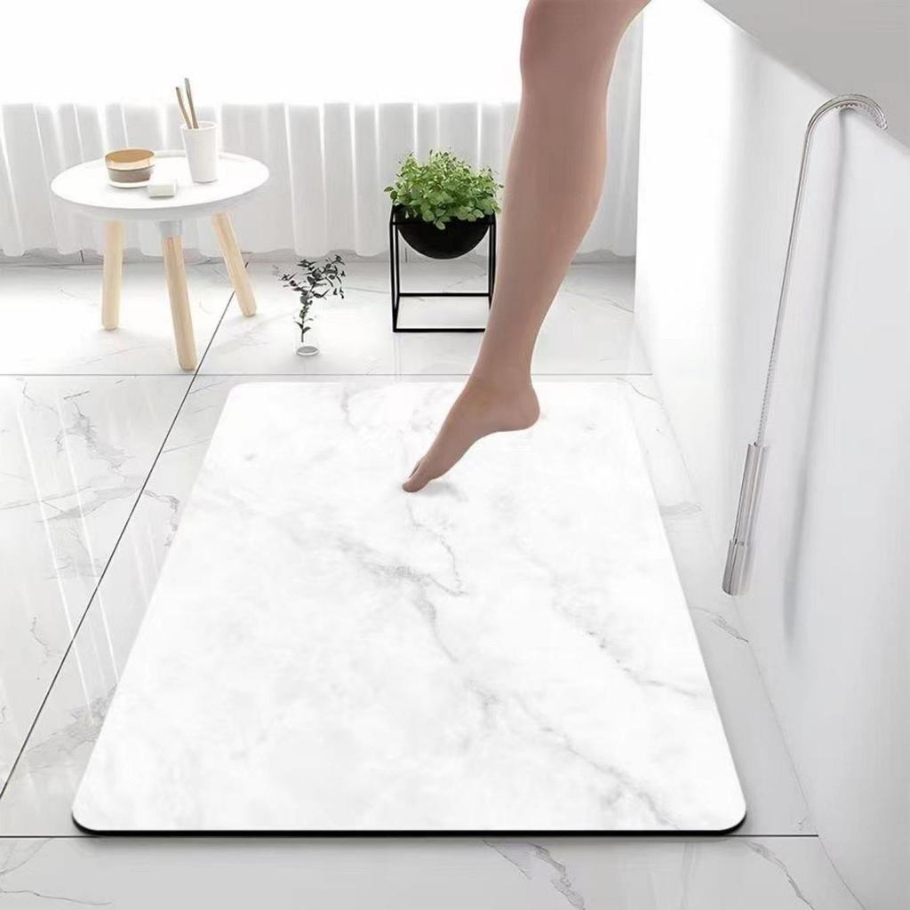 Diatom Thickening Printing Mat Bathroom Bath Nonslip Carpets In Wash Basin Bathtub Side Floor Rug Shower Room Doormat Memory Foam 3d Pad