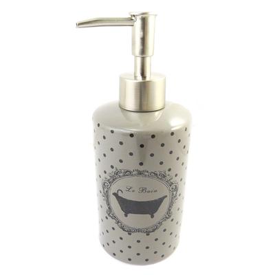 [M4905] - Ceramiczny dozownik mydła „Le Bain” ciemnoszary (retro)