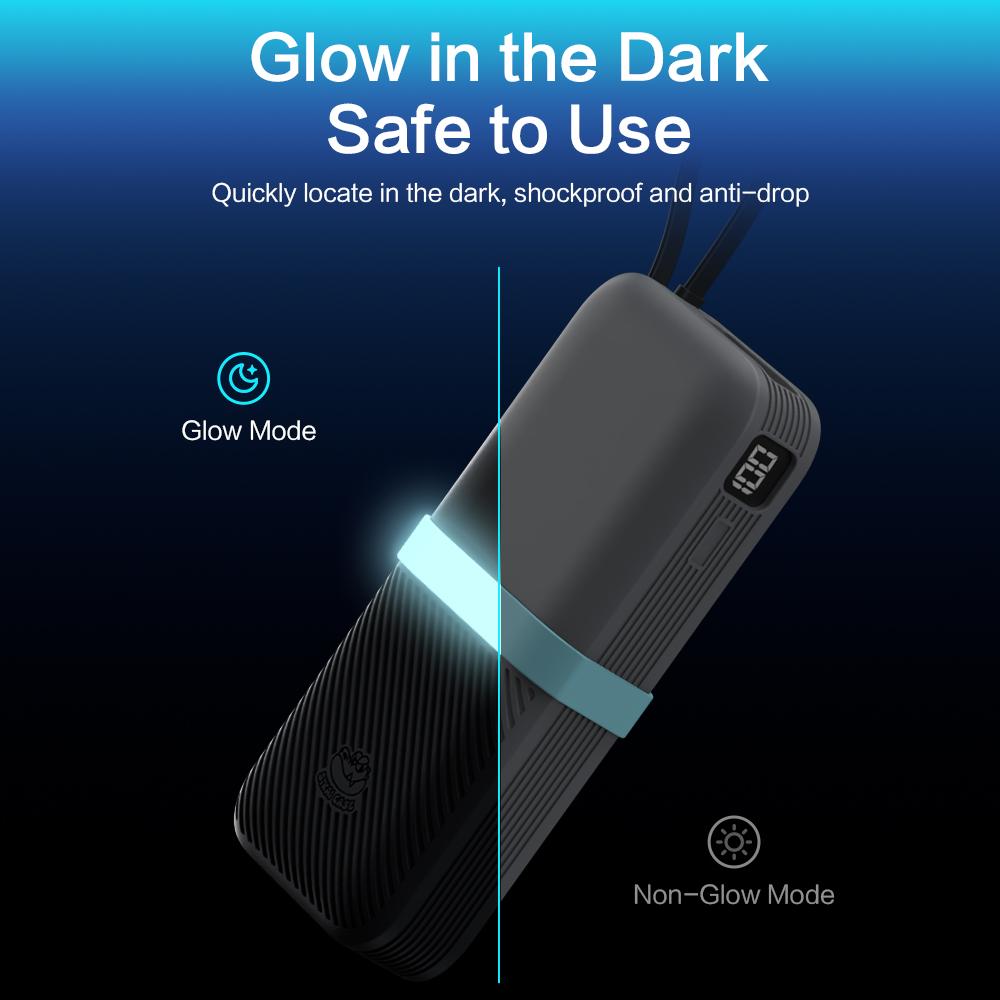 SIKAI Silicone Case For CUKTECH CP25 45W 20000mAh Power Bank Two-Way Fast Charge Self Portable Powerbank Includes Cable Strap