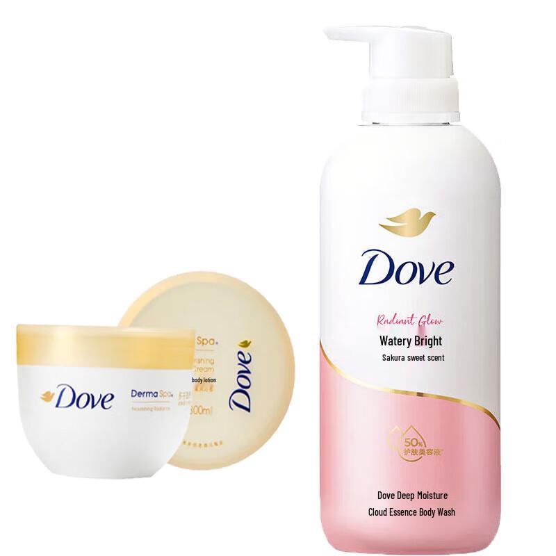 Набор Dove Питательный лосьон для тела и Гель для душа с вишневым цветом