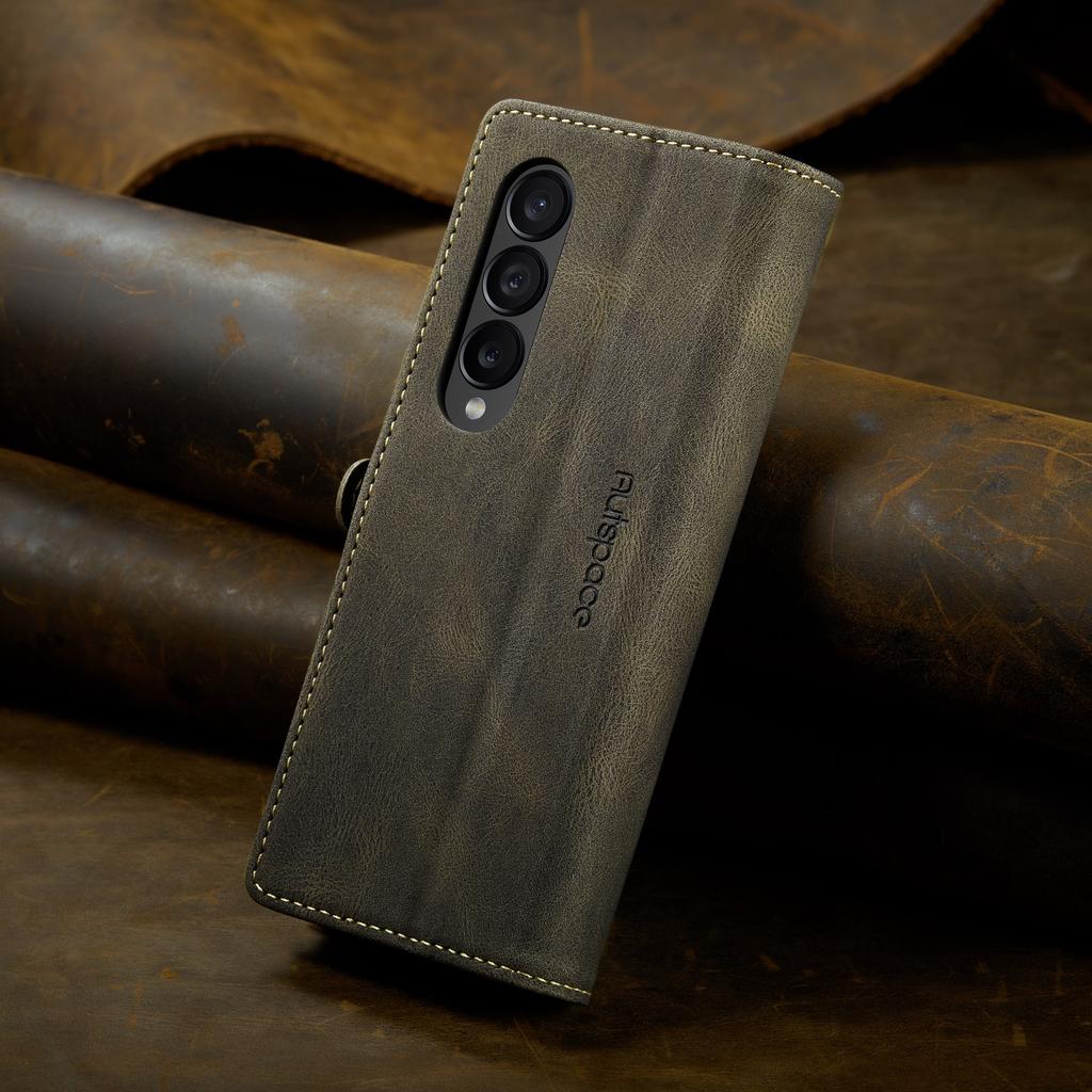 Støtsikkert helkropps skinnveske for Samsung Galaxy Z Fold 4 Fold5 Fold4 Fold 5 5g Zfold4 Zfold5 Kortholder Mobiltelefondeksel