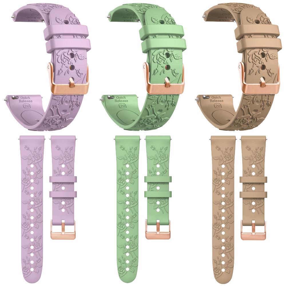 20mm Silicone Watch Band For Garmin Vivoactive 6 5 3 Strap For Forerunner 570 42mm 165 /Venu Sq 2 /Venu Wristband for Samsung Galaxy 7 6 5 4 Bracelet