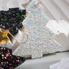 Glitter Leather Christmas Tree Long Earrings for Women Fashion Colorful Plant Drop Earring Party Jewelry Gifts