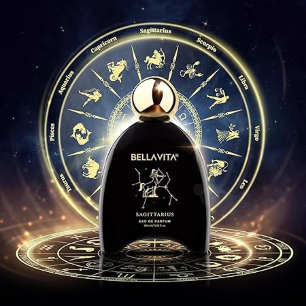 BELLAVITA Zodiac Collection Sagittarius EDP 100ml | Saffron, Chocolate and Moss | Fruity Premium Fragrance for Men and Women
