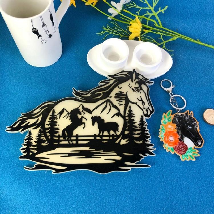 Exquisite Horse Shape Decoration Making Silicone Mold Resin Mold for DIY Project