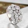 New Fashion Women Rings Bling Bling Cubic Zirconia Crystal Luxury Wedding Engagement Rings for Lady  Sterling  Jewelry