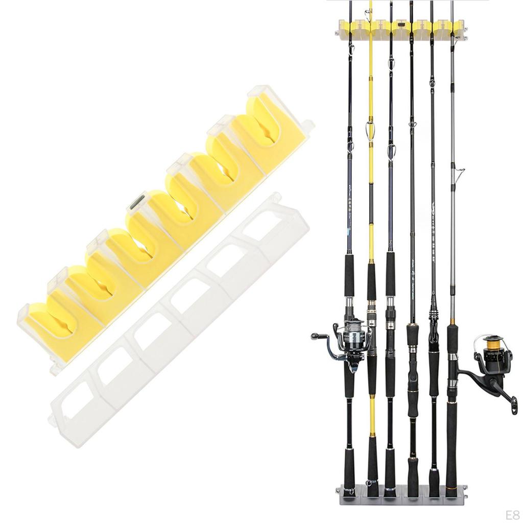 Fishing Pole Holder Wall Mount, Rod for Garage, Vertical Rack,