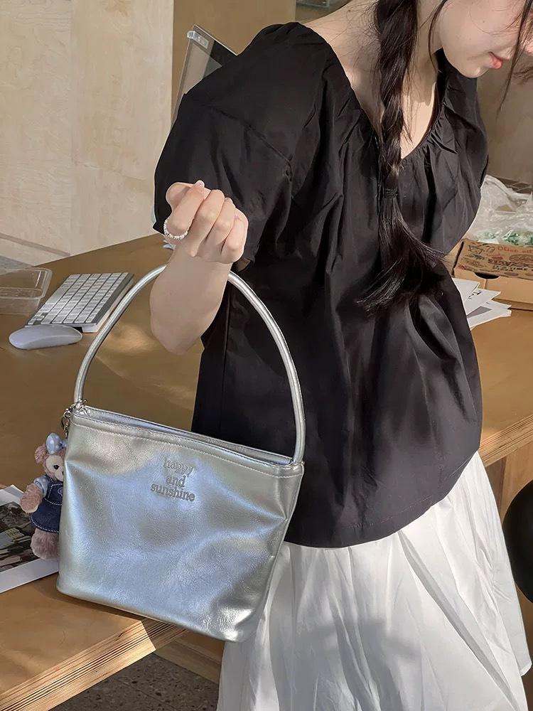 New Bucket Bag Women's Simple Casual Versatile Handbag Nylon Armpit Large Capacity