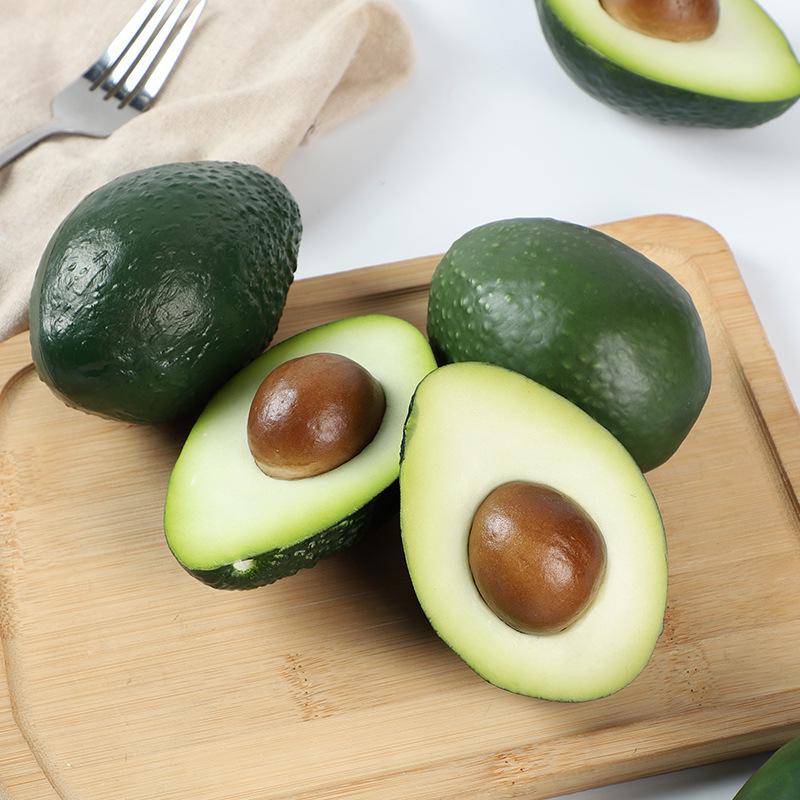 Realistic PU Avocado Half Prop for Photography