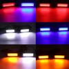2 in 1 COB Grille Strobe Light 12V Police Strobe Flashing Beacon Blue Red Amber Warning Lights for Vehicles Car Van SUV Offroad