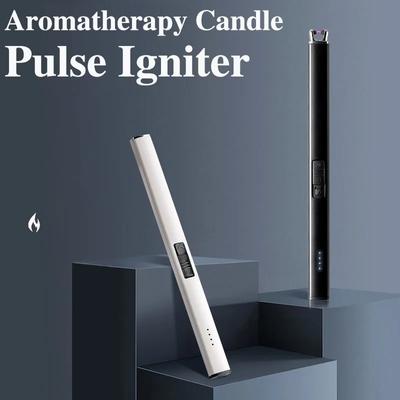 Pulse Electric Arc Lighter Windproof Safety Lock Battery Display Outdoor BBQ Kitchen Igniter USB Lighter Smoking Accessories