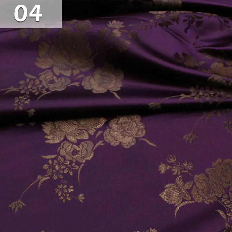 1/2/3/4 Meter Chinese Style Brocade Silk Fabric Satin Jacquard Fabric For Diy Sewing Cheongsam Dress Stage Film Garment Fabric