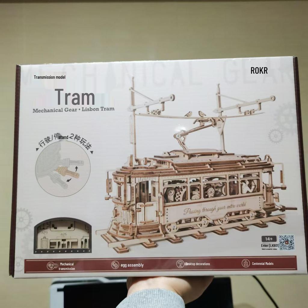 DIY Wooden Owl Clock Train Model - Creative Assembly Toy & Password Box