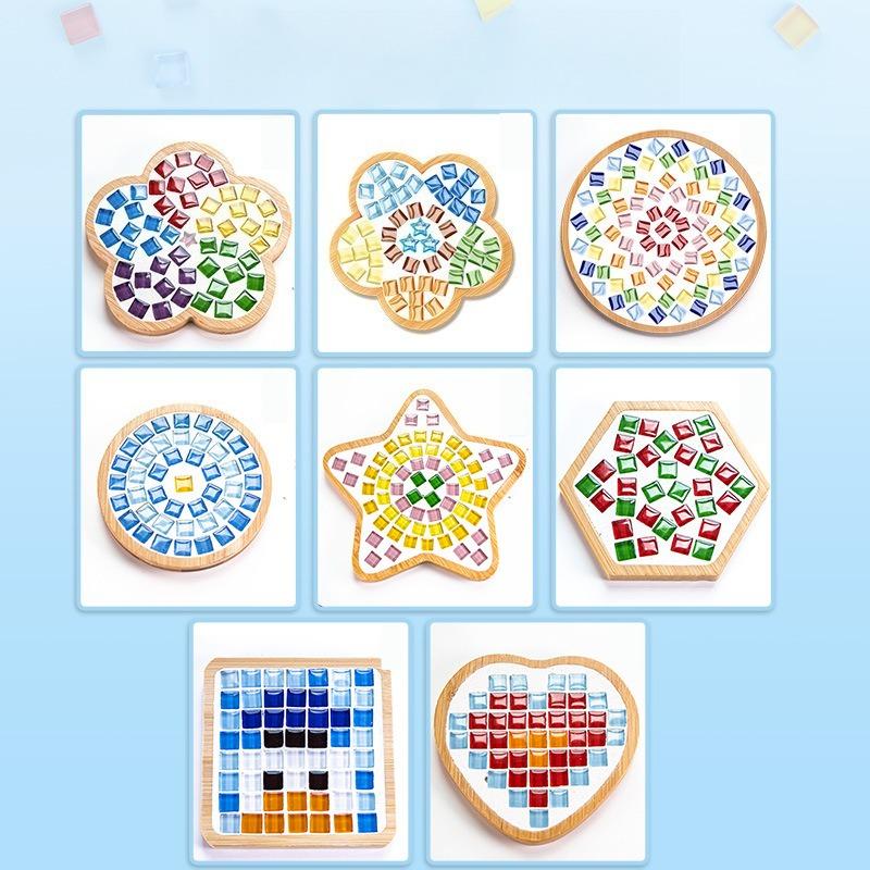 High-value Hot Sale Mosaic Coaster Creative Set Material Tools Handmade Decoration Gift Kindergarten Art Gift Card