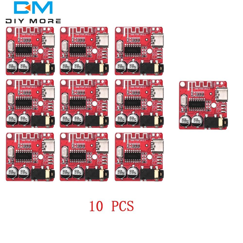 1/5/10Pcs Bluetooth Audio Receiver Board Bluetooth 5.1 MP3 Lossless Decoder Micro USB 3.5mm Audio Output Type-C Amplifier Module
