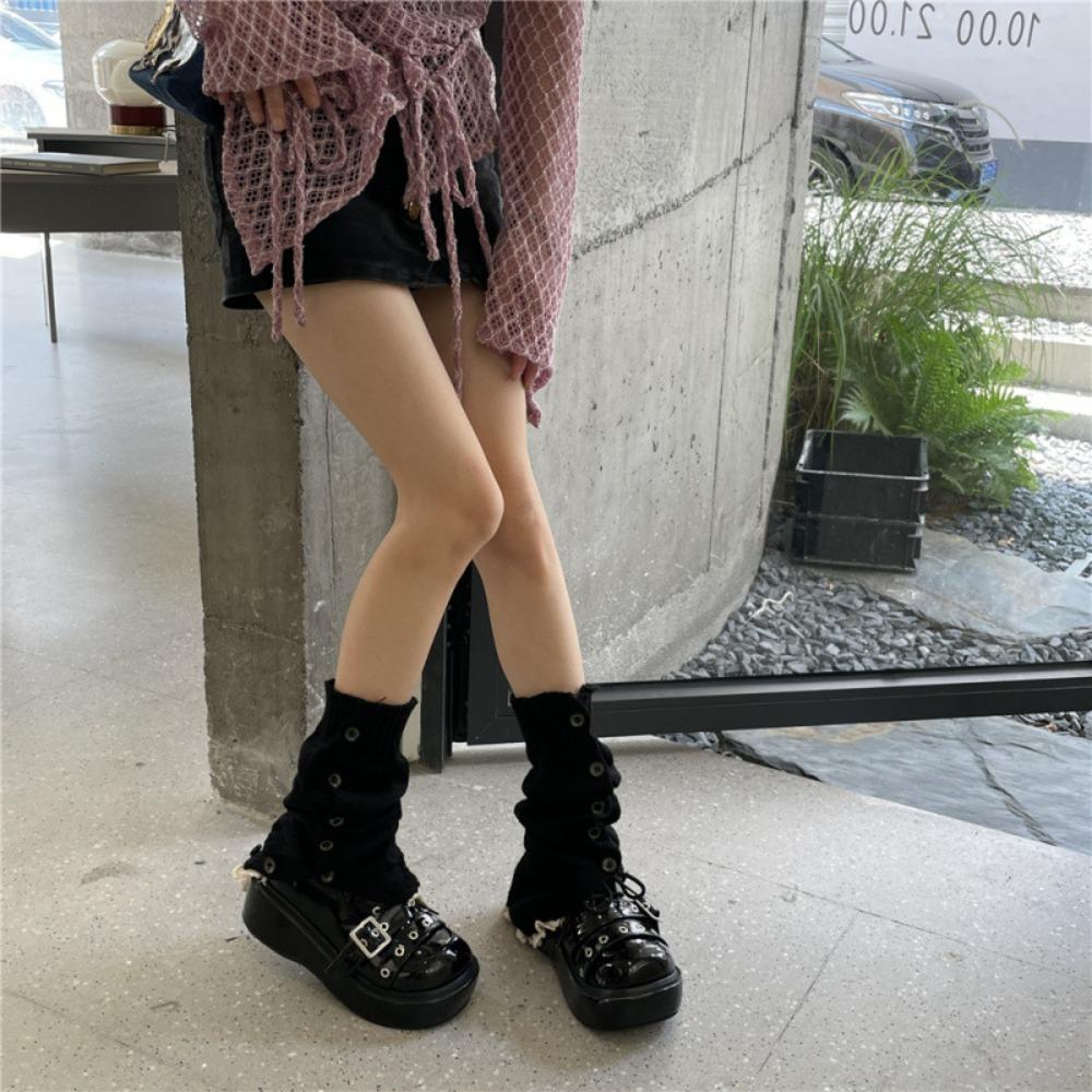 Lolita JK Y2K Leg Warmers Harajuku Boots Cover Sweet Long Tube Stockings Women