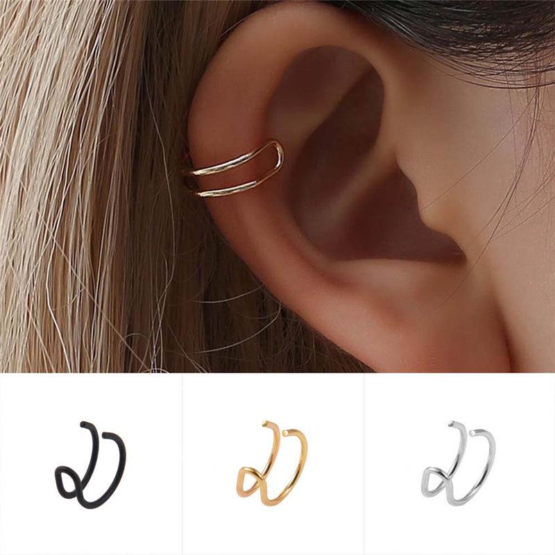 5-Piece Double-Layer U-Shaped Non-Pierced Ear Clip Set