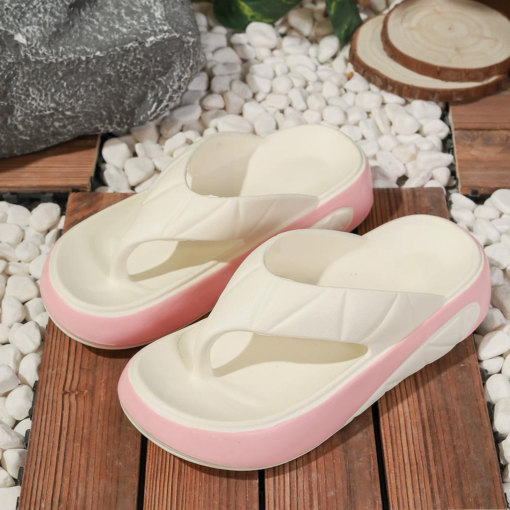 Damen Plateau-Hausschuhe Sommer Outdoor Strand Sandalen Bequem Flach Mode Flip-Flops Leichte Slides Damen