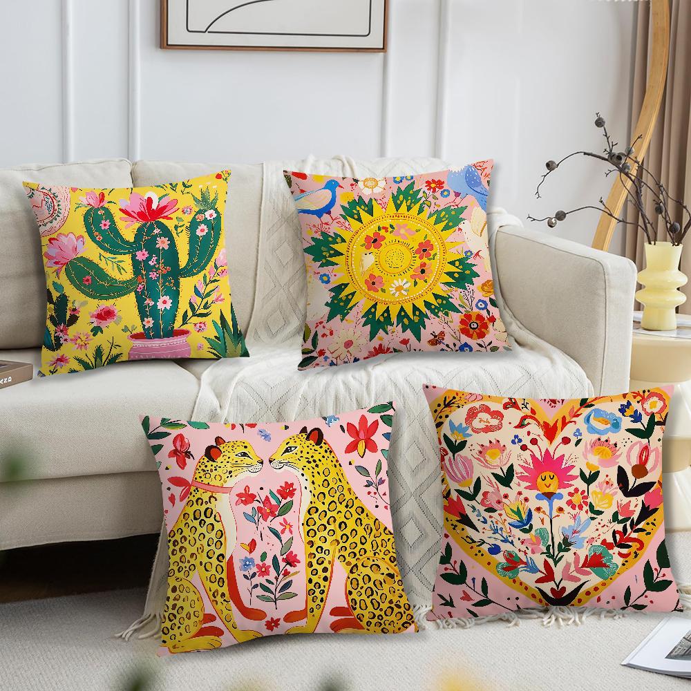 Colorful Floral AnimalPrint Decorative Cushion Cover For Pillow Printing Sofa Decoration Home Car Room Office Nordic Simplicity