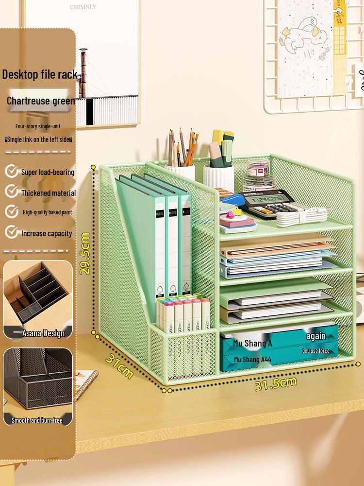 Multi-Layer Desktop File & Book Organizer for Office & Student Use