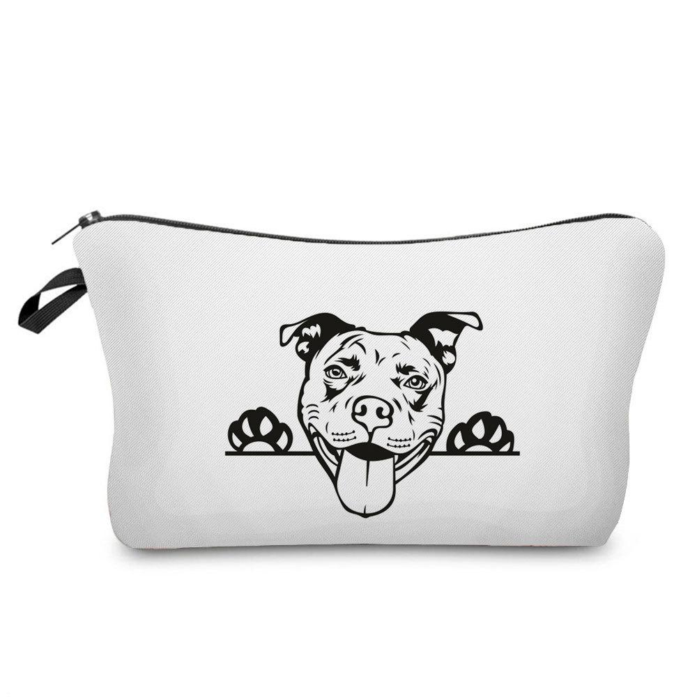 Women Dog Print Cosmetic Bag Toiletries Organize Travel Storage Case  6402