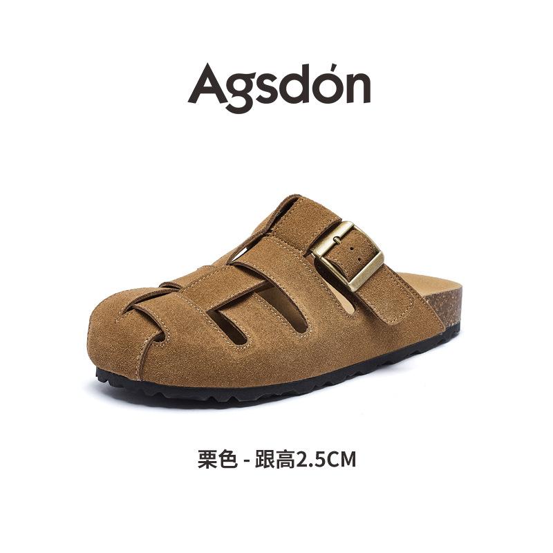 Augustus Denboken Slippers Women's 2025 New Summer Wear Baotou Half Slippers Thick Bottom One Pedal Cold Slippers