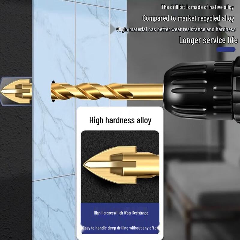 Huayuang Cross Four-Blade Tile & Glass Drill Bit