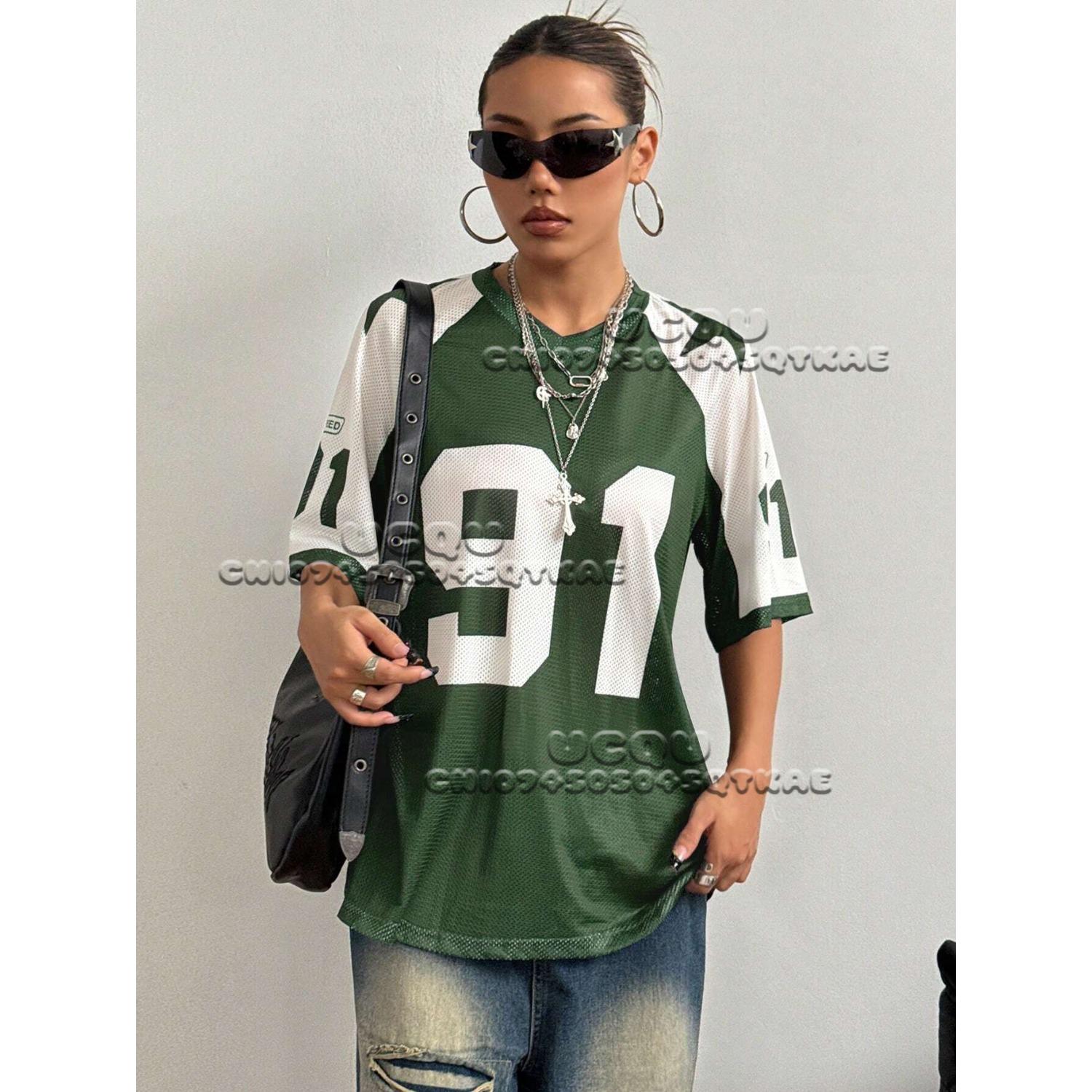 

Мужская и женская дышащая футболка свободного кроя с цифровой печатью в стиле колор-блок, футболка с принтом на весну/лето, женский топ, уличный топ 5XL